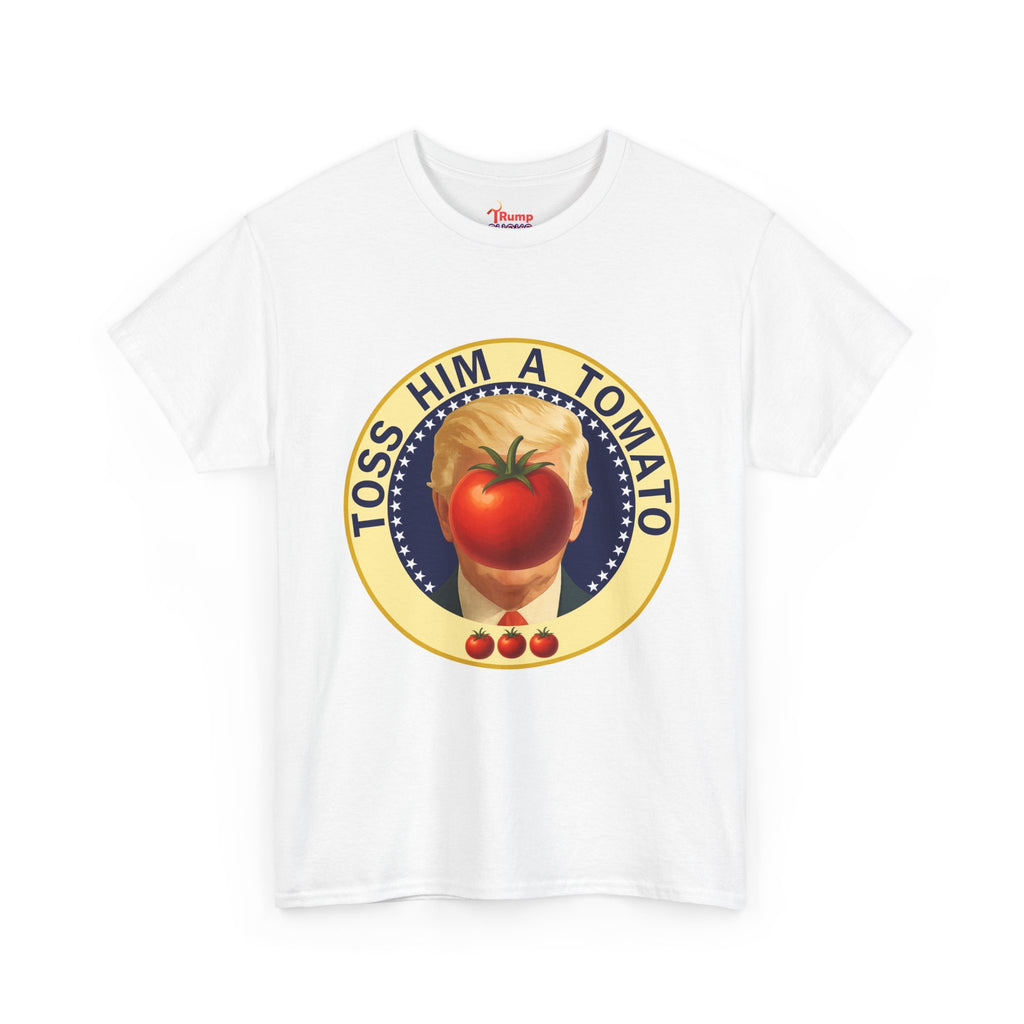 Tomato Toss Tee — "Toss Him a Tomato" Vintage Produce Graphic T-Shirt