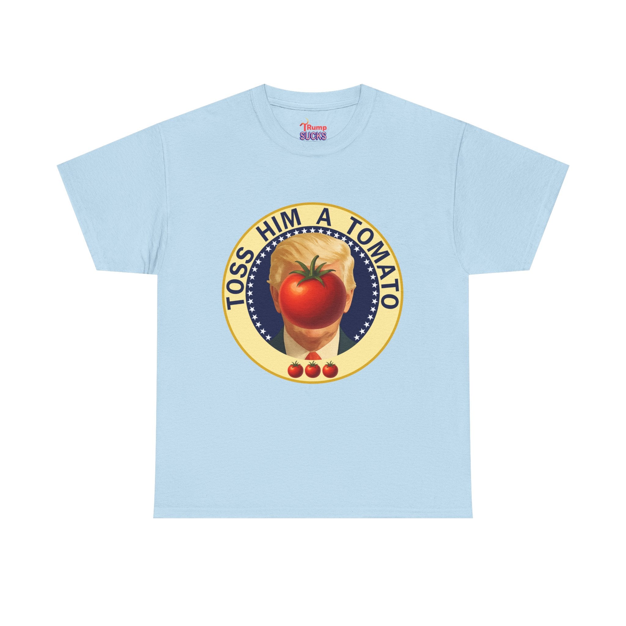 Tomato Toss Tee — "Toss Him a Tomato" Vintage Produce Graphic T-Shirt