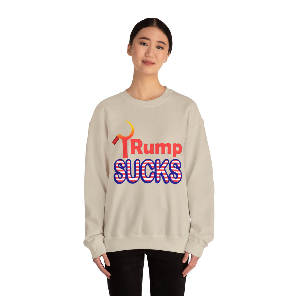 Rump Sucks Crewneck Sweatshirt — "Stay Warm and Speak Out Against Authoritarianism"