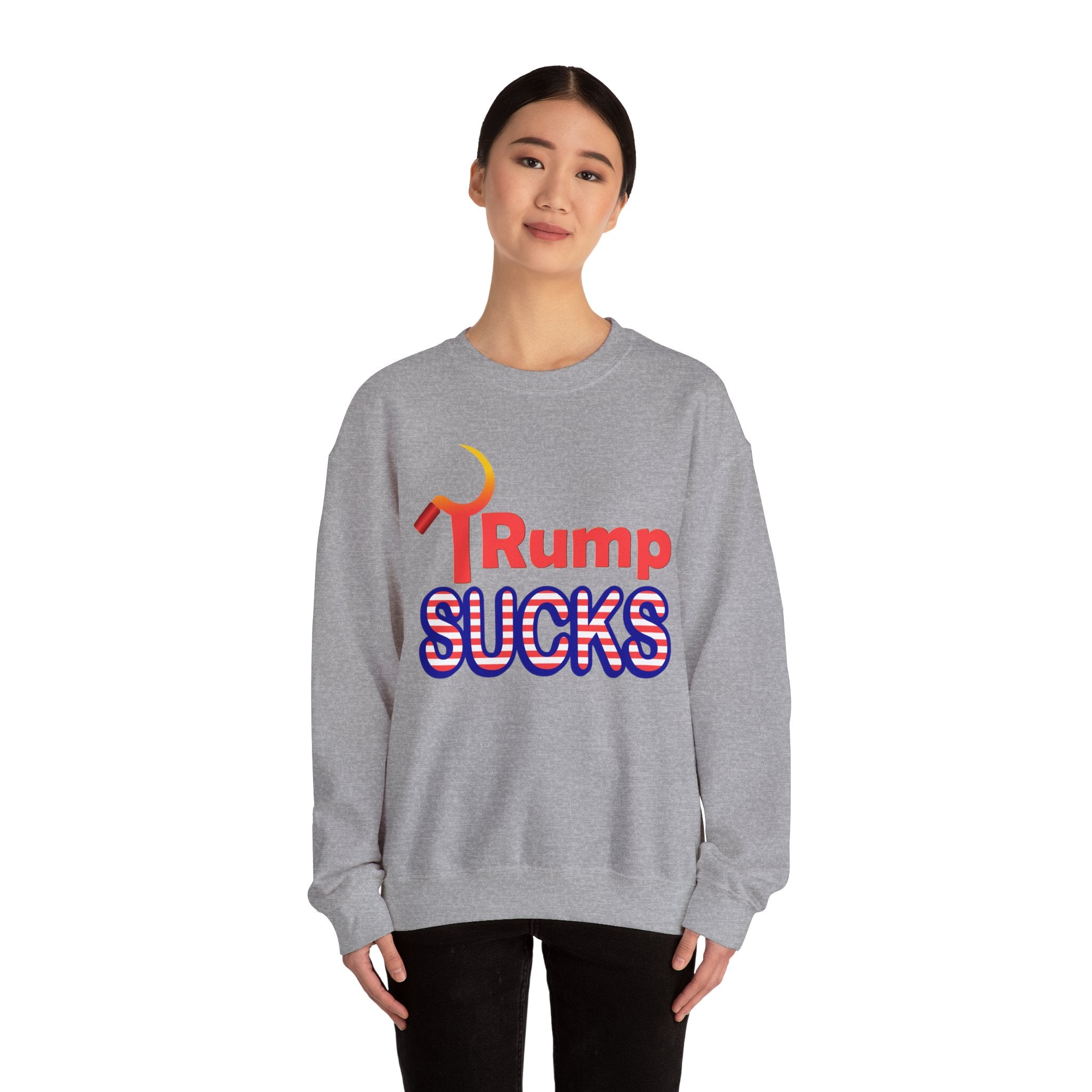 Rump Sucks Crewneck Sweatshirt — "Stay Warm and Speak Out Against Authoritarianism"
