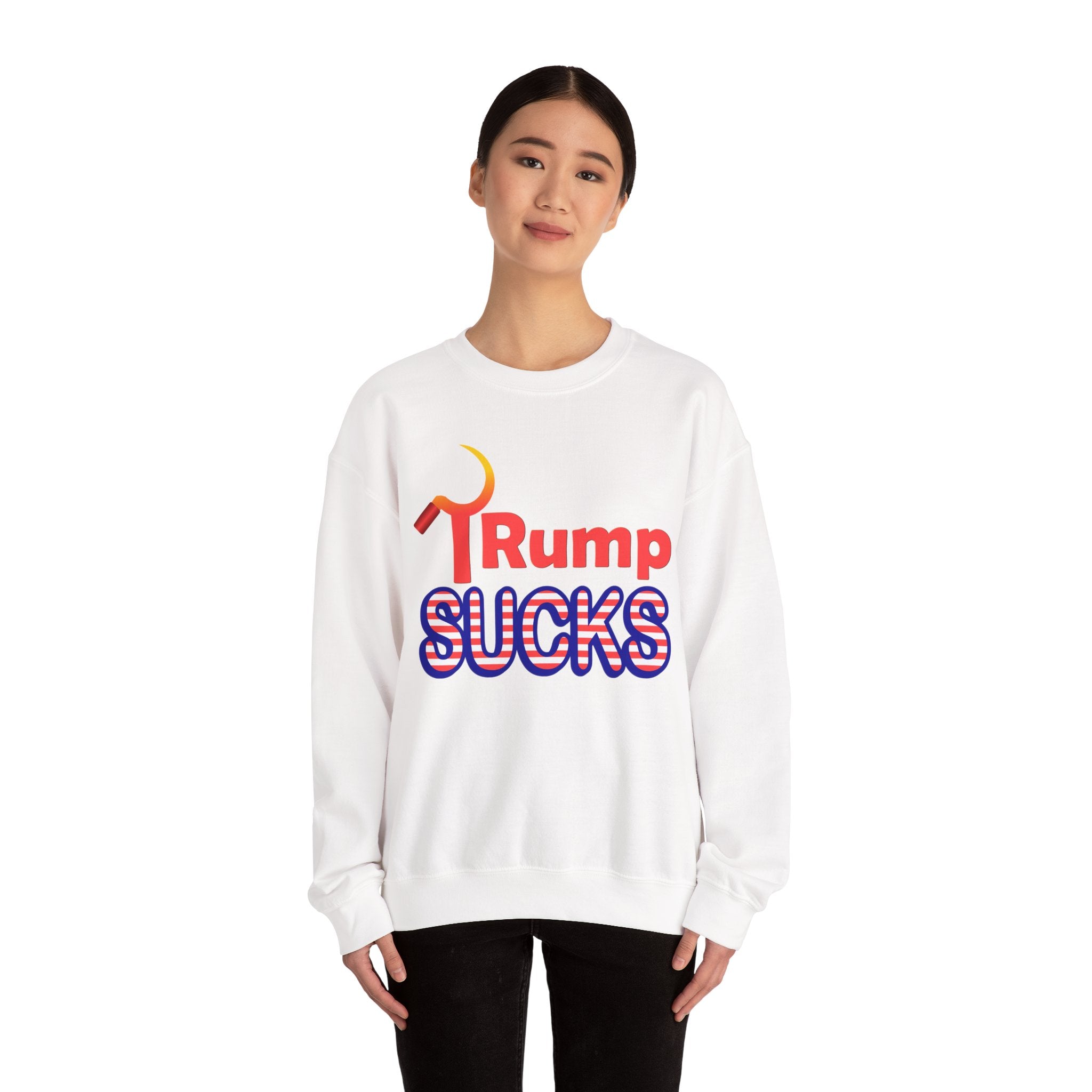 Rump Sucks Crewneck Sweatshirt — "Stay Warm and Speak Out Against Authoritarianism"