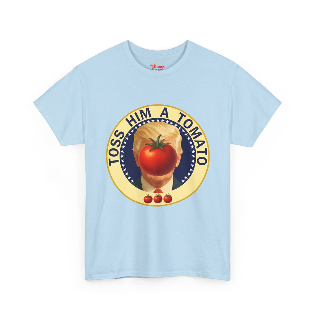 Tomato Toss Tee — "Toss Him a Tomato" Vintage Produce Graphic T-Shirt