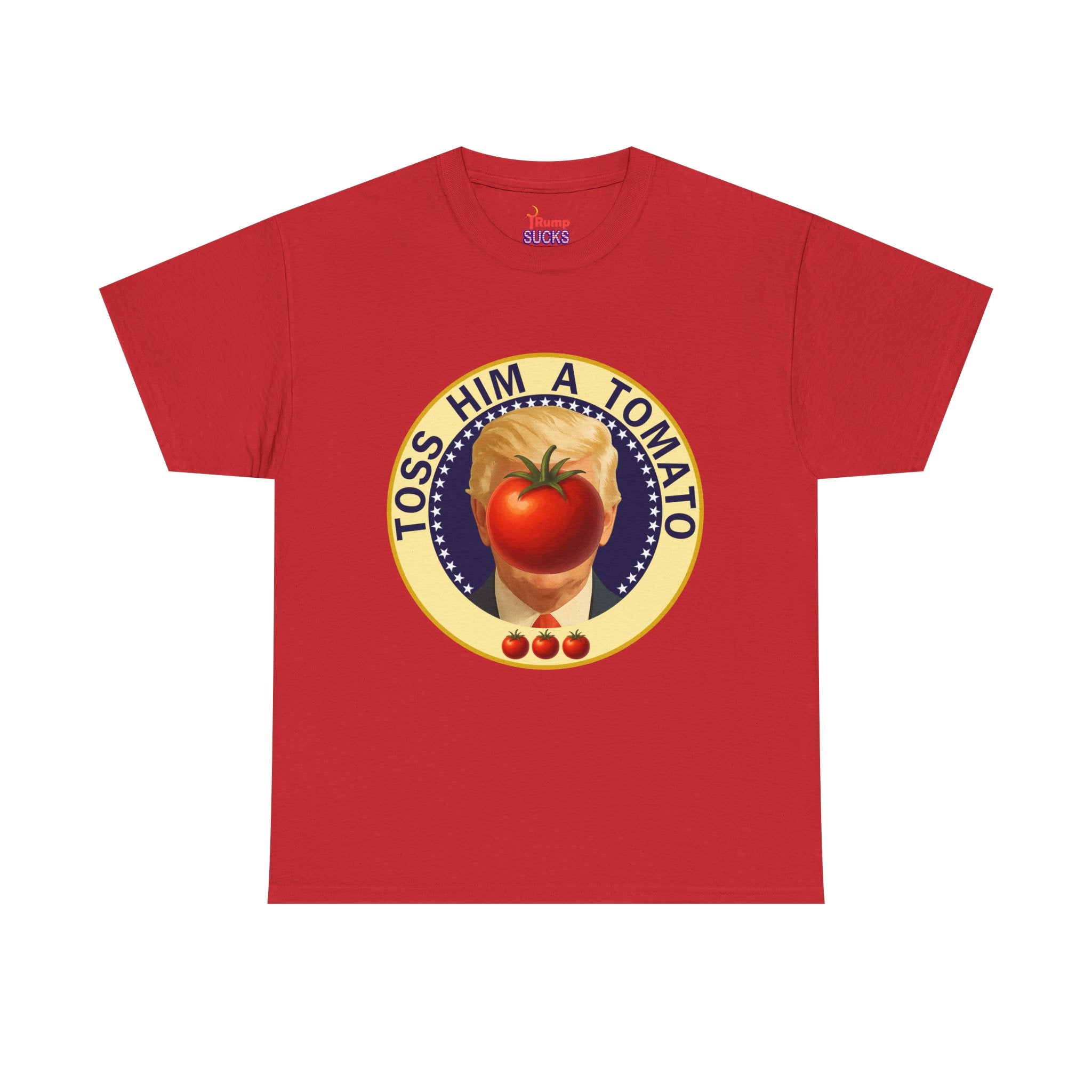 Tomato Toss Tee — "Toss Him a Tomato" Vintage Produce Graphic T-Shirt